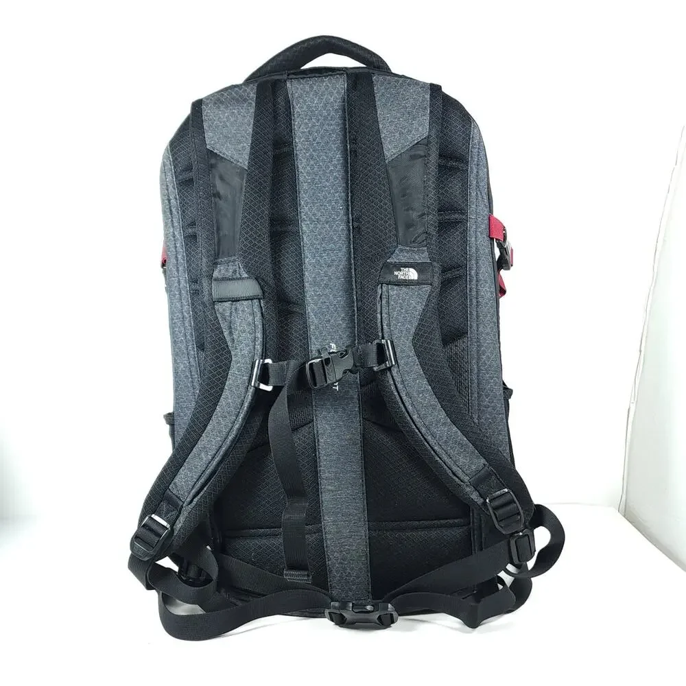 The North Face Hot Shot Dark Gray Padded School Laptop Hiking Outdoor Backpack